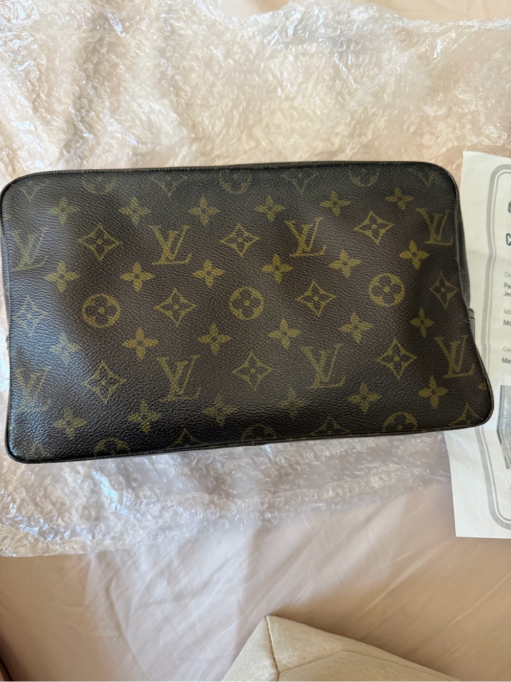 Louis Vuitton Monogram Canvas Toiletry Pouch - Brown & Tan